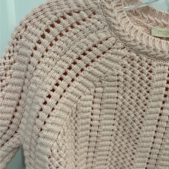 Maje Open Knit Cropped Margarita Sweater Size XS - Picture 10 of 14